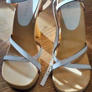 Bakers size 8, white strappy heels. Brand new.